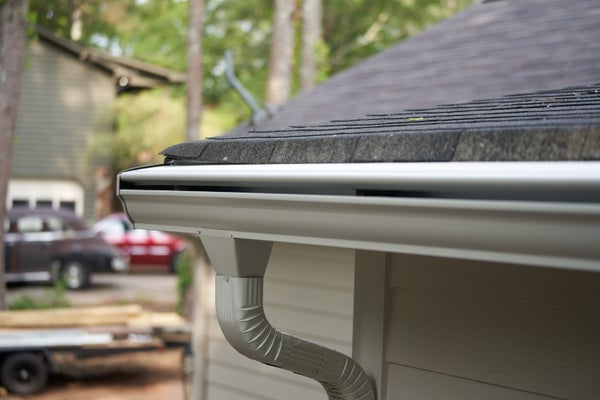 house gutter closeup