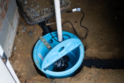 sump pump in a crawl space