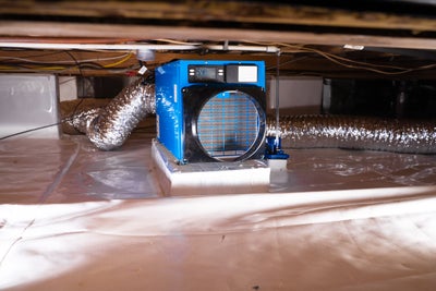 crawl space dehumidifier installed