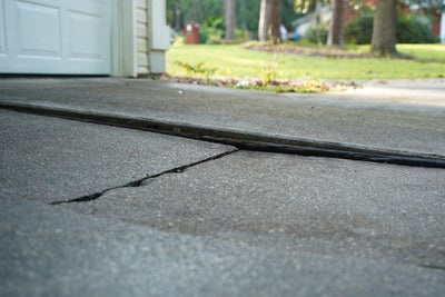 cracking an uneven concrete driveway