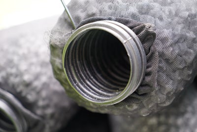 close up of crawl drain opening