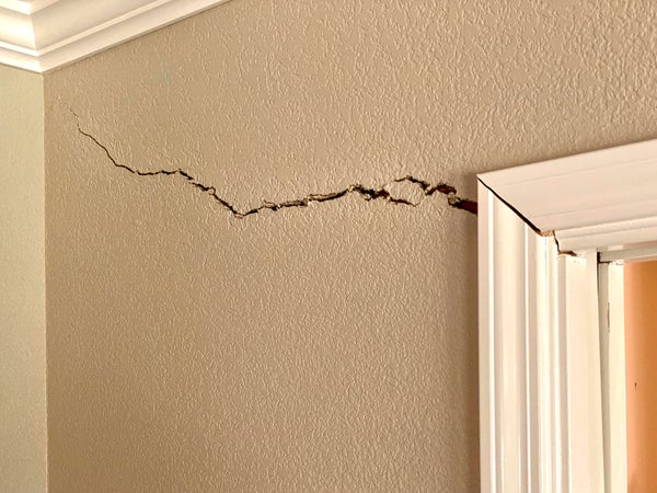 interior drywall crack
