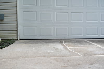 leveled concrete driveway after poly injection