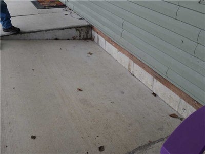 Sinking concrete slab.