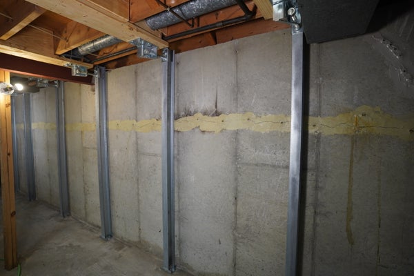 wall reinforcement on basement wall