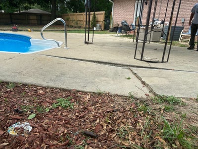 pool deck in need of repair
