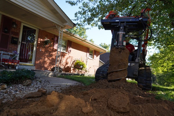 soil excavation before wall anchor installation