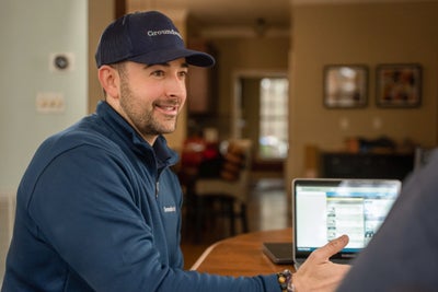 Groundworks inspector meeting with homeowners