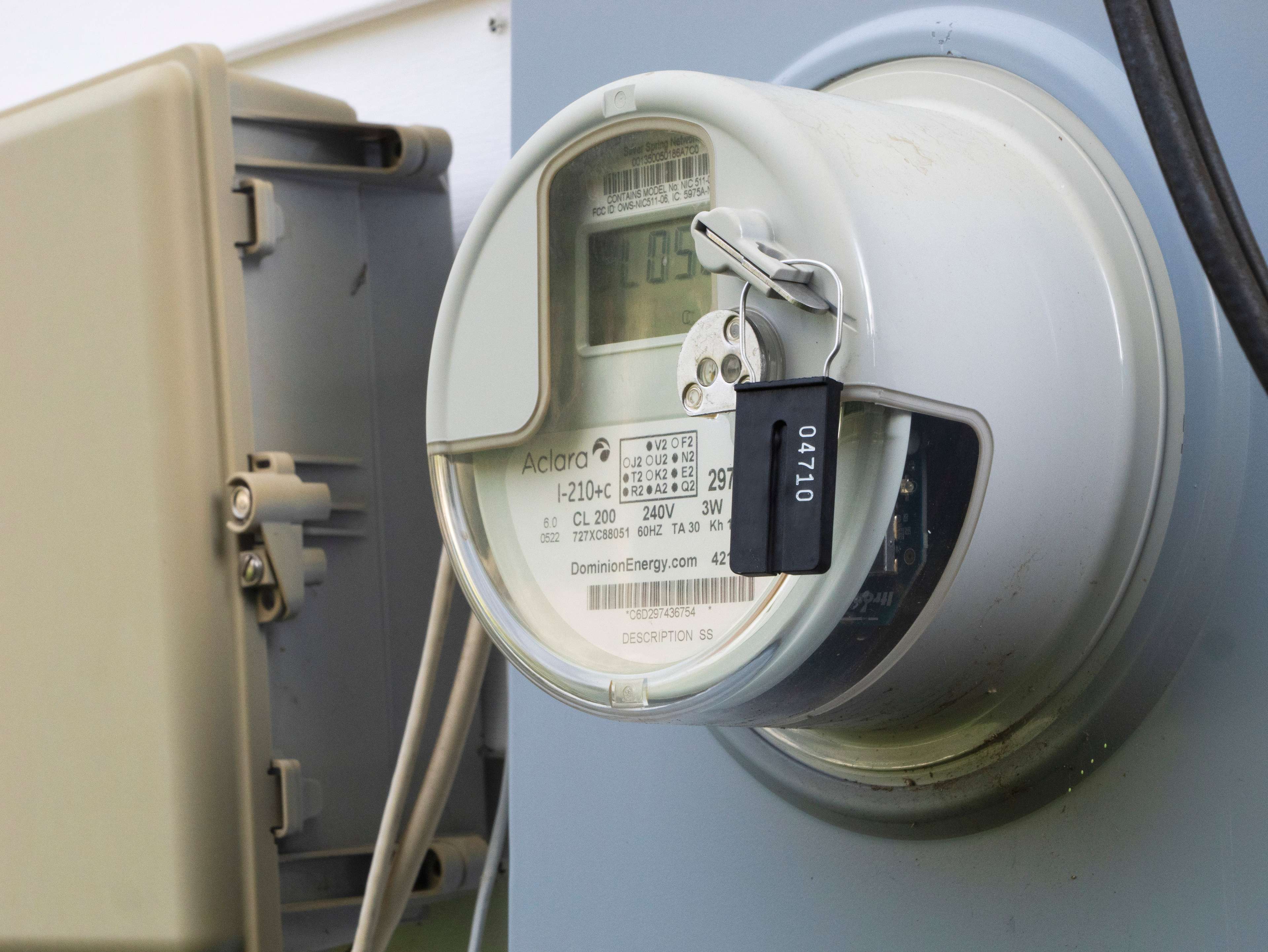 electric meter on the side of a house