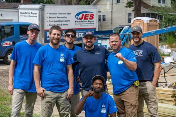 JES Team building Habitat for Humanity House
