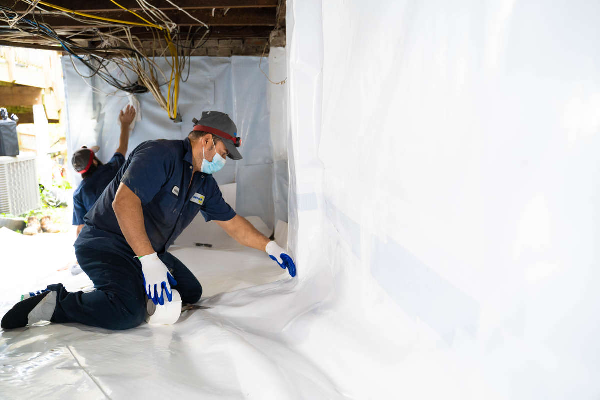 clean, encapsulated crawl space