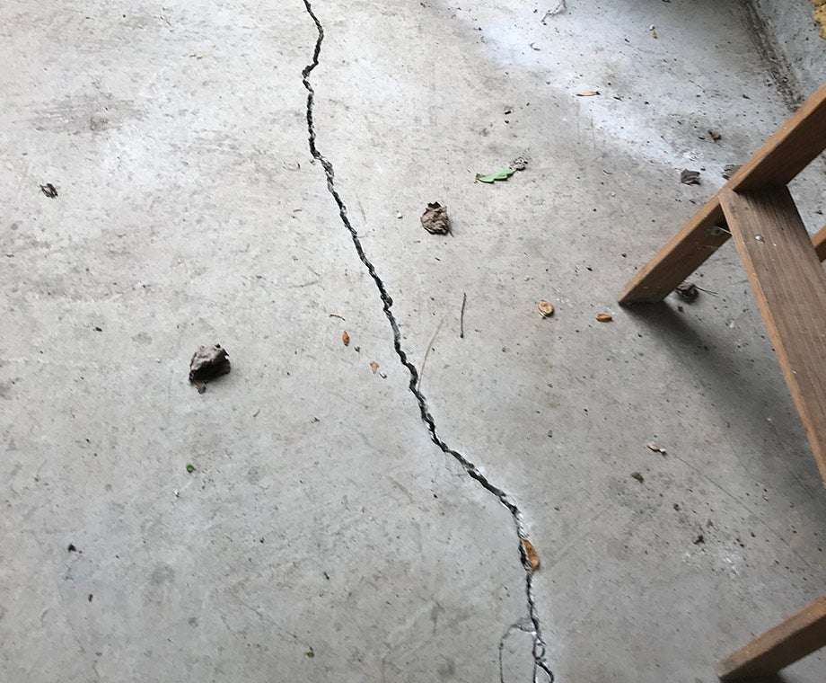 crack in concrete