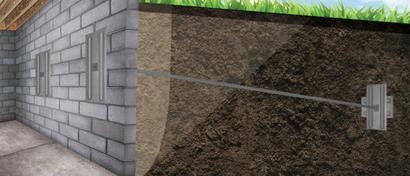 Installed wall anchor diagram