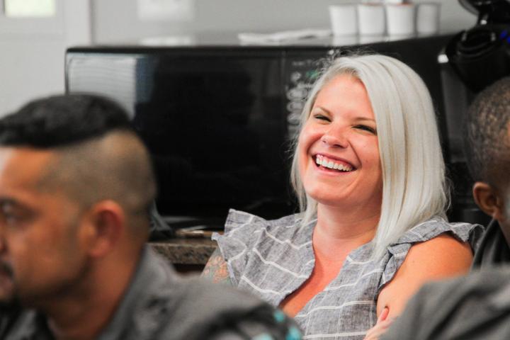Groundwork's staff: female smiling.