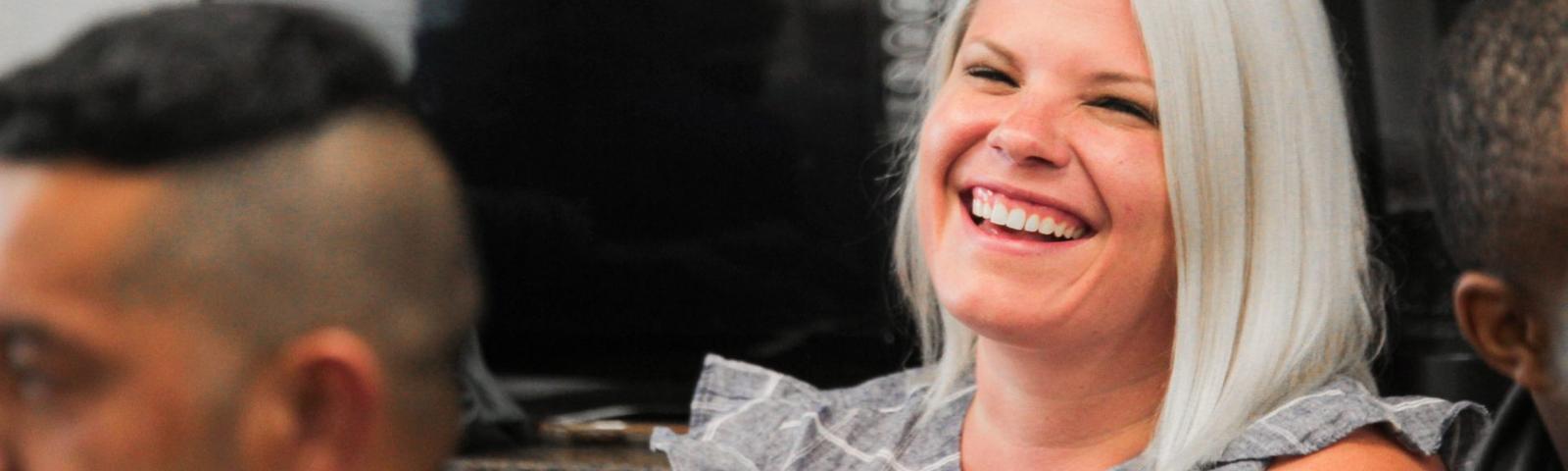 Groundwork's staff: female smiling.