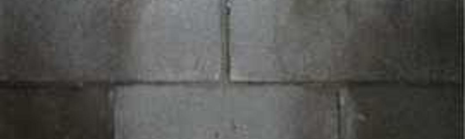 Mold and damp open crawlspace vent.