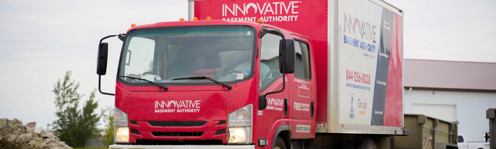 The front of IBA's supply truck.