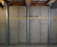 Three IntelliBraces were installed on the basement wall.