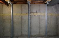 Three IntelliBraces were installed on the basement wall.