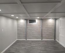 Basement finished after intellibrace installation graphic.