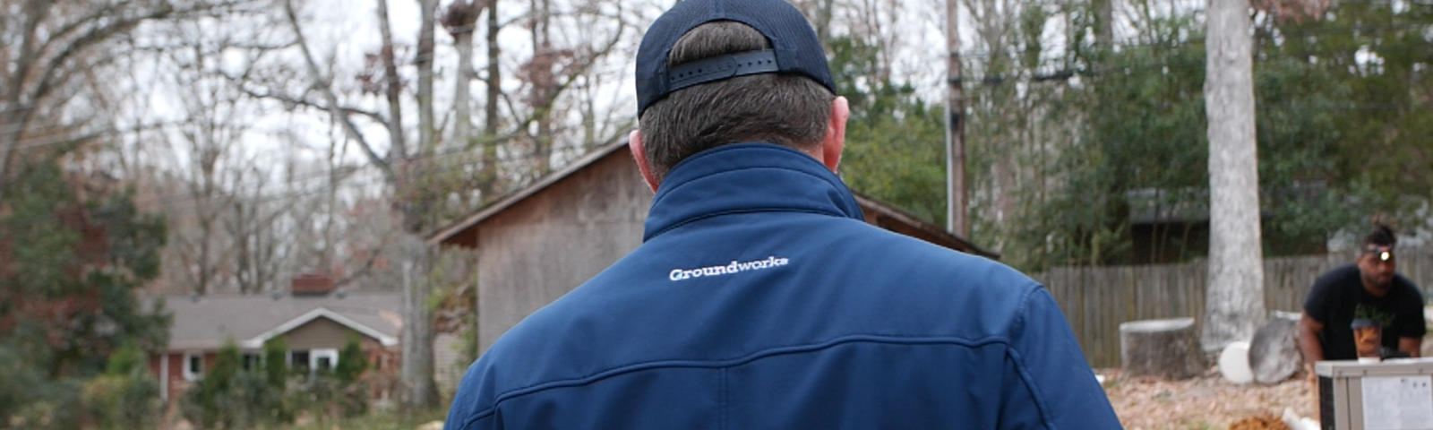 Back of Groundwork's crew shirt.