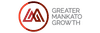 Greater Mankato Growth logo with red stylized letters in a circle next to the organization's name.