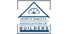 Logo of North Dakota Association of Builders featuring a house roof and window design.