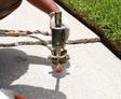 Leveling concrete with poly injection.