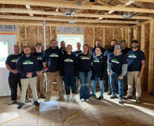 IBA and Habitat for Humanity volunteers; project's interior.