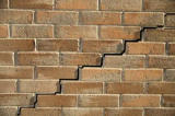 cracked brick wall