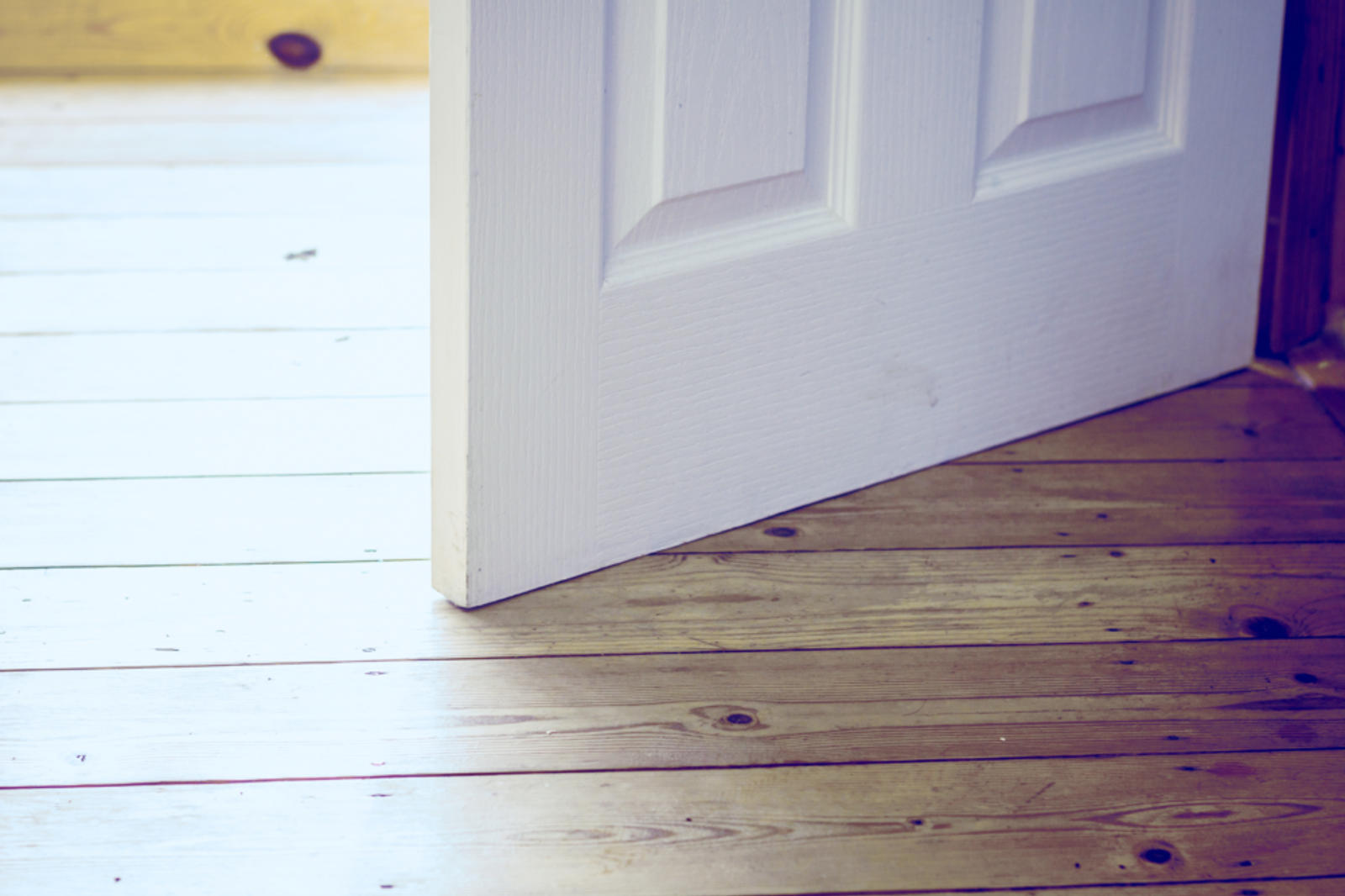 Interior door sticking to floor.
