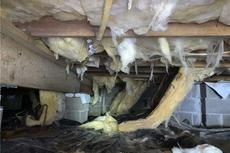 damaged crawl space insulation