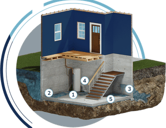 5 Signs of an unhealthy basement 3D illustration