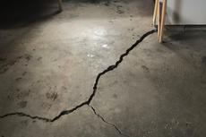 cracking basement floor