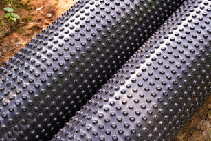 Closeup of drainage matting