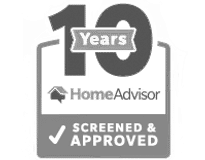 HomeAdvisory 10years Screened and Approved Badge - Grayscale