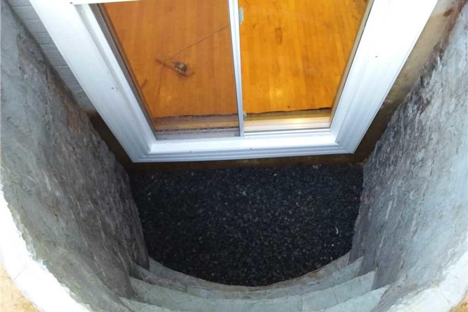 Egress Window looking down into the well
