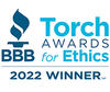BBB Torch Award for Ethics 2022 badge.
