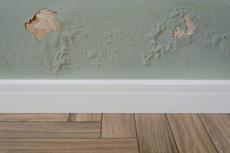 Peeling and wet drywall in home
