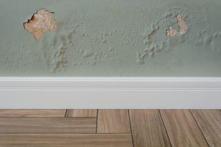 Peeling and wet drywall in home