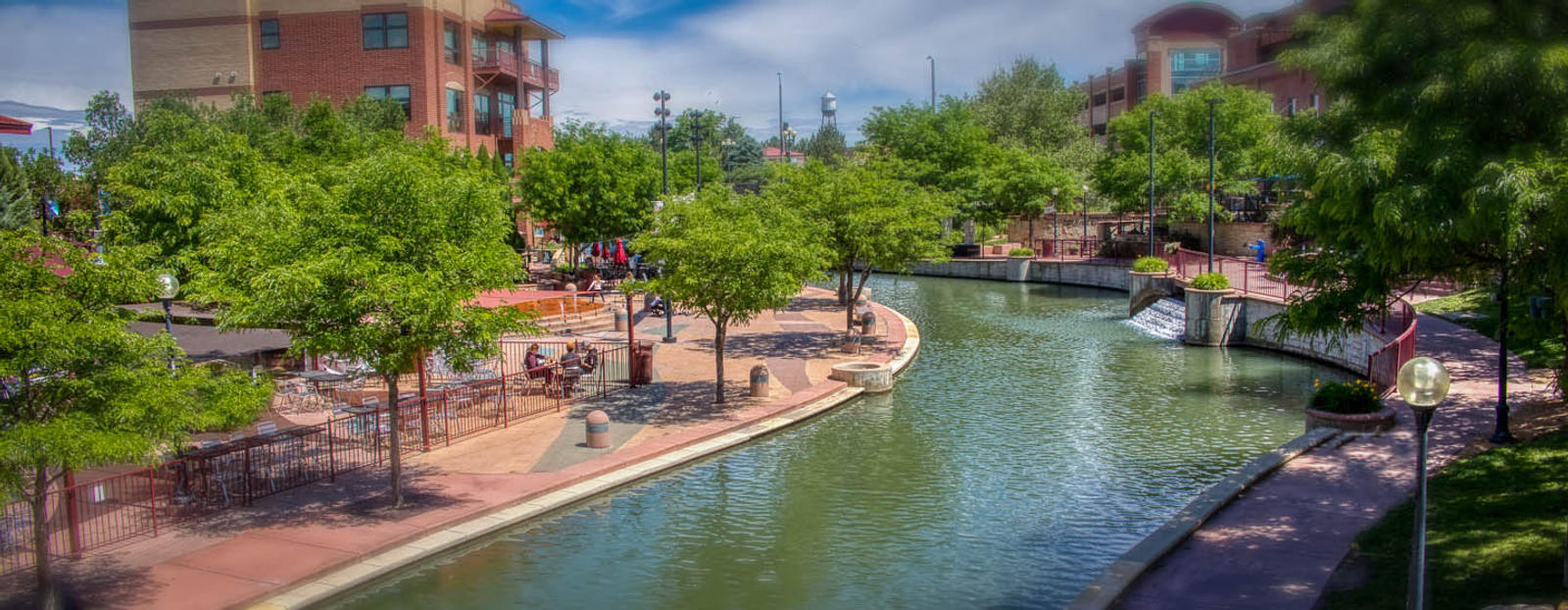 River flowing through park in Pueblo, Colorado