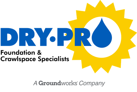 DryPro Foundation and Crawlspace Specialists Full Color Logo with GW tag