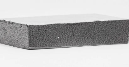 Side view of ExtremeBloc Thermal Insulation on white silhouette