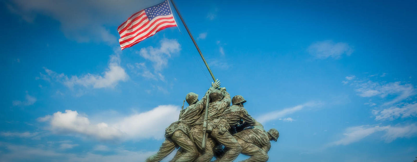 War Memorial with flag in Northern Virginia