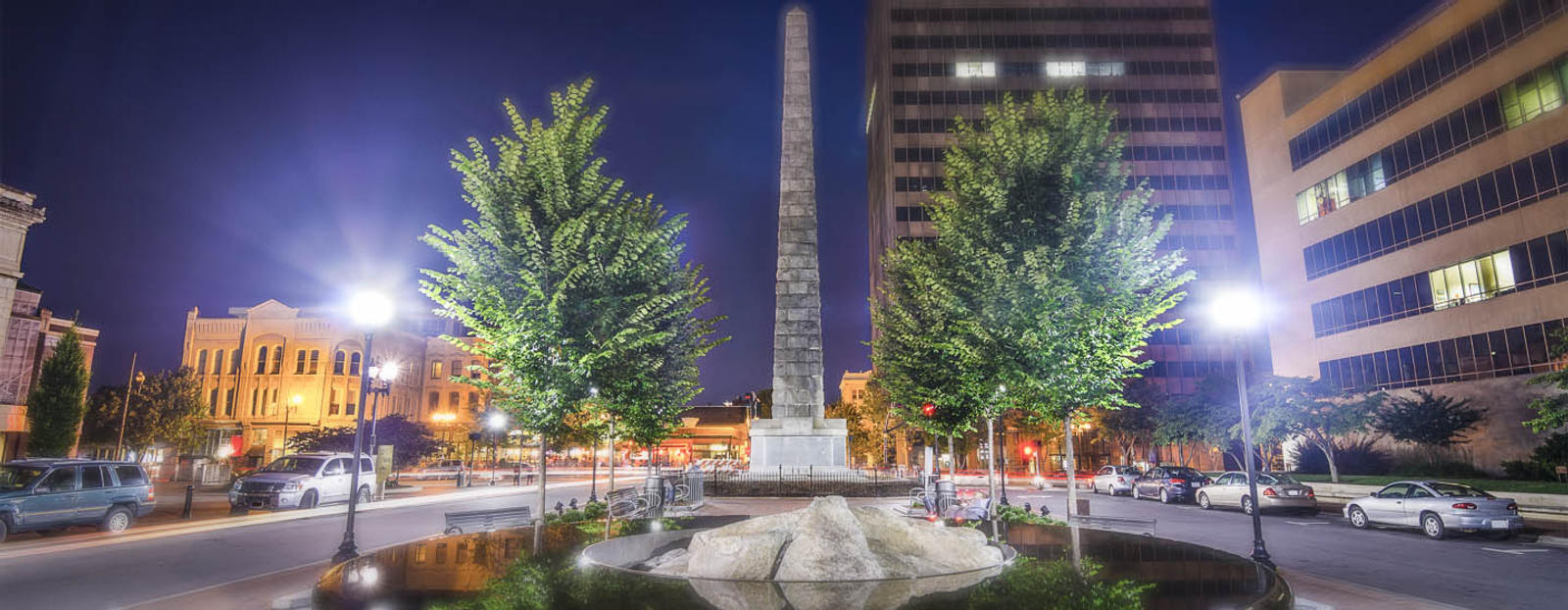 Monument in city center in Asheville, North Carolina