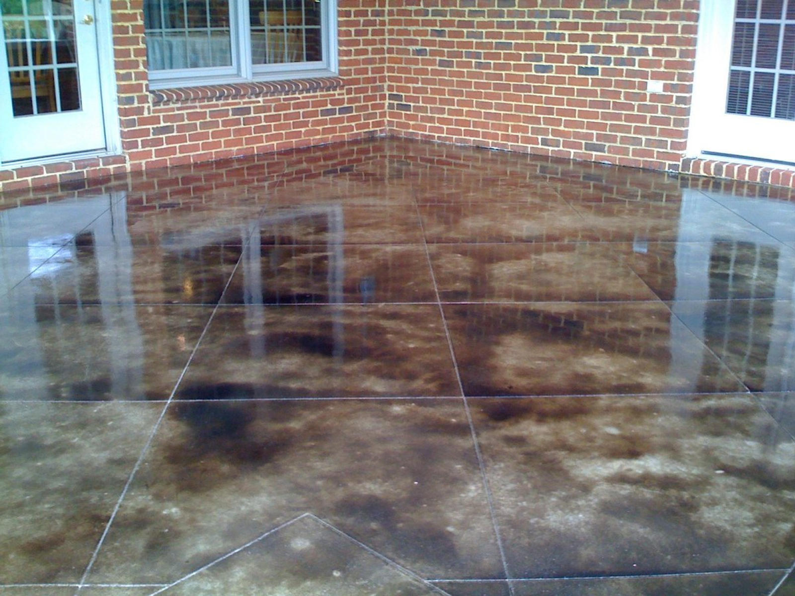 water pooled next to house