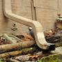broken rusty gutter