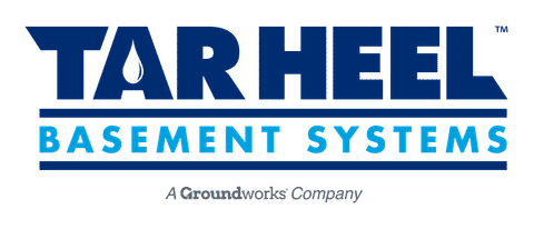 Logo of Tar Heel Basement Systems, with "A Groundworks Company" written below in smaller text.