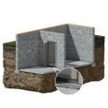 Grated French Drain close-up 3D illustration