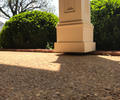 Concrete driveway lifting pillar